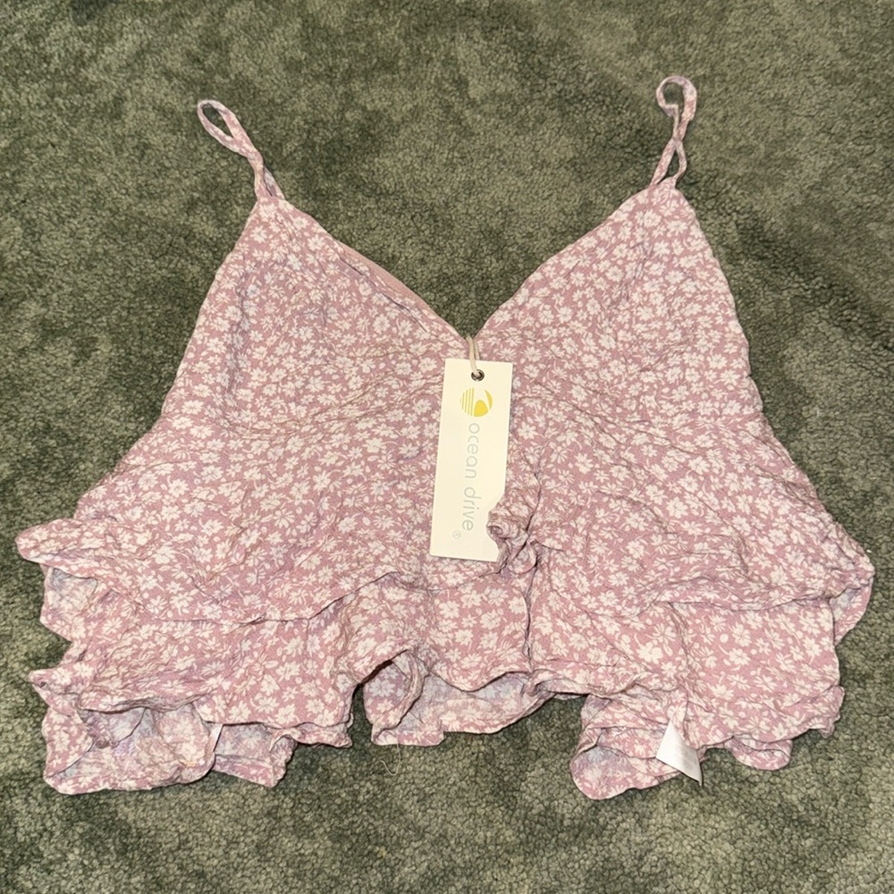 OceanDrive tiered ruffle tank with adjustable straps